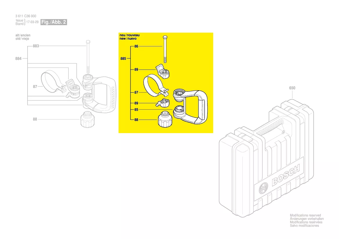 Poignée supplémentaire réf. 1 602 025 08J Bosch